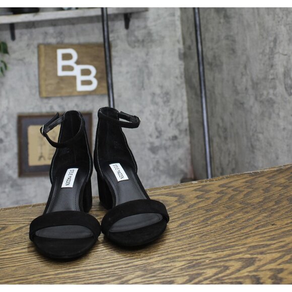 NWT Steve Madden Womens Block Irenee Dress Sandal IRENEE Black Suede 7M - Picture 4 of 7